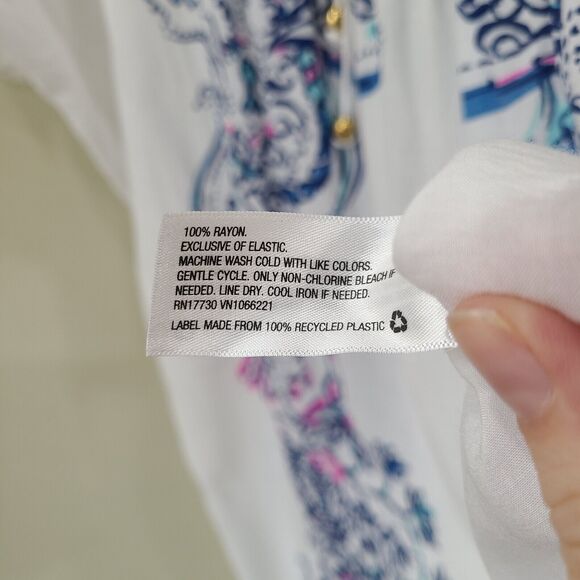 Lilly Pulitzer x Target Wavepool Caftan Swim Cover Up Beach Maxi Dress Size 1X - Picture 8 of 13